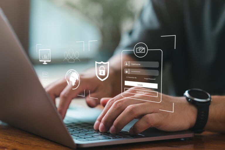 cyber security concept, Login, User, identification information security and encryption, secure access to user's personal information, secure Internet access, cybersecurity